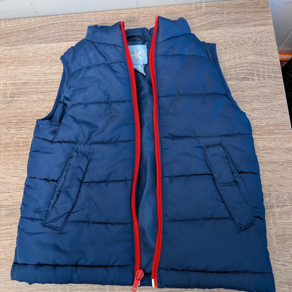 J. Khaki Kids Puffer Vest - Navy and Red